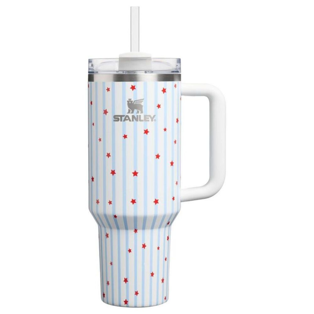 Stanley 40 oz Stainless Steel H2.0 FlowState Quencher Tumbler Blue Starry Stripe